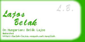 lajos belak business card